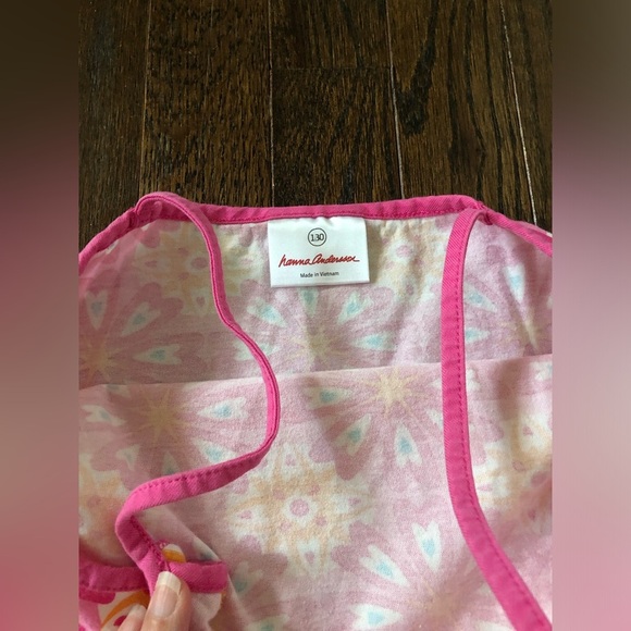 Hanna Andersson Girls 130 cm (8Y) Pink Floral Mosaic Halter Mini Dress - VGUC! - Picture 7 of 9